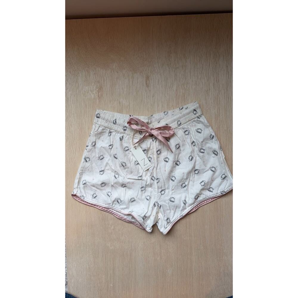 Z Supply Sweet Talker Coffee Cotton Blnd Pajama Shorts Small NWT